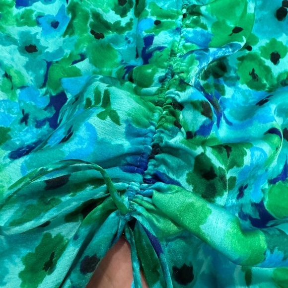 Zara blue & green midi dress - Picture 6 of 11